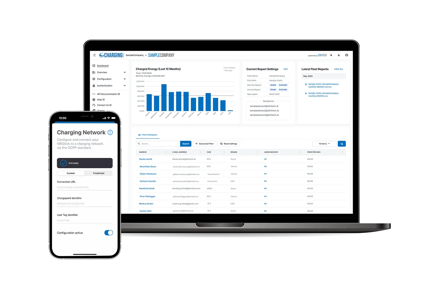 Charging4Fleets or OCPP for the electric company fleet.