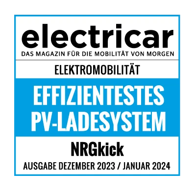 Award für effizientestes Pv-Laden von electricar