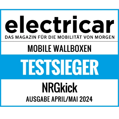 Award für Testsieger 2024 von electricar