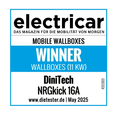 Award Winner for NRGkick 16A from electricar