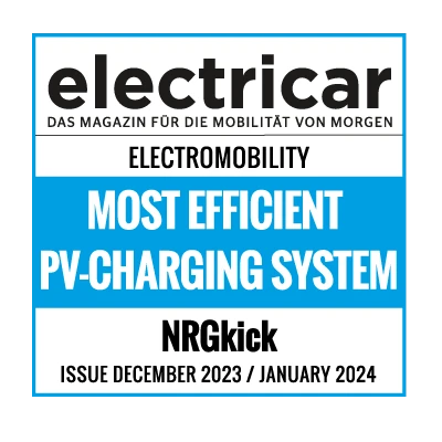 Award Winner for most efficient pv-charging system from electricar