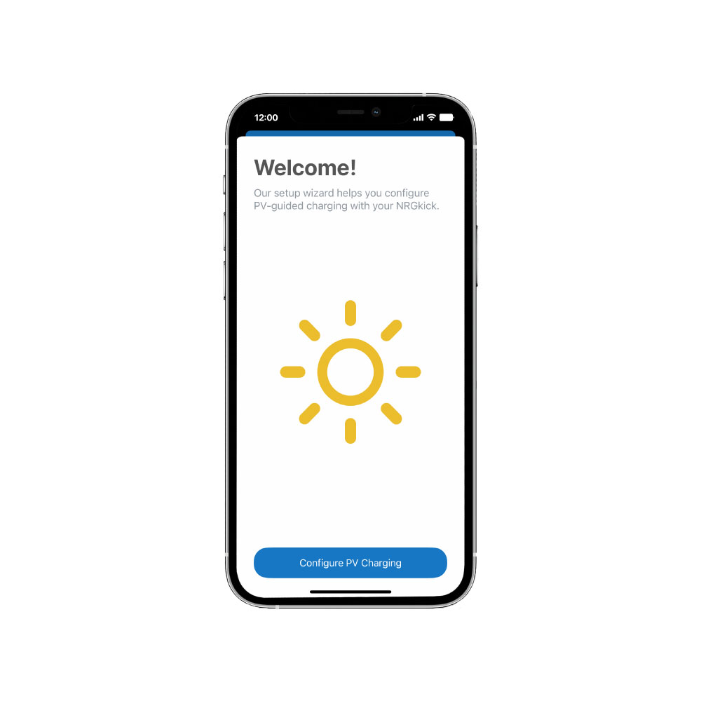 Smart Service for photovoltaic-led charging with NRGkick is displayed in the NRGkick app.