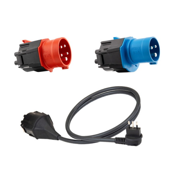 NRGkick Steckeraufsatz Set Standard IT bestehend aus 16A 5Pol, 16A 3Pol, Typ L 10A.